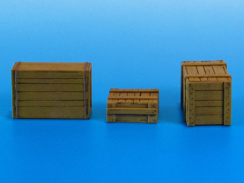 E-010 Дополнения для моделей Wooden Box general purpose. Three various designs in 1/35 scale