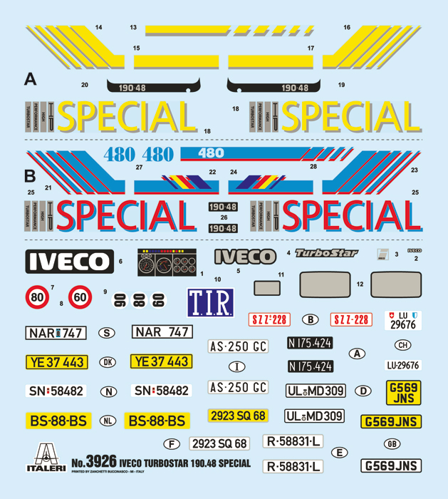 3926ИТ Грузовик IVECO TURBOSTAR 190.48 SPECIAL (10013160/170621/0366752, ИТАЛИЯ ) Italeri
