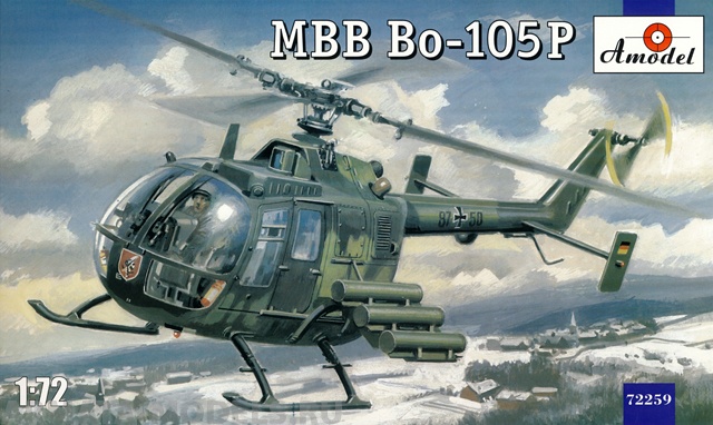 АМ72259 Вертолет Bo-105Р военный Amodel