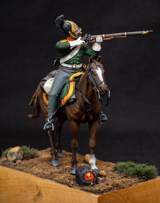 CHM-54190. Рядовой армейских драгунских полков, Россия 1812-14 гг.. 54 мм. Материал -смола. Chronos Miniatures