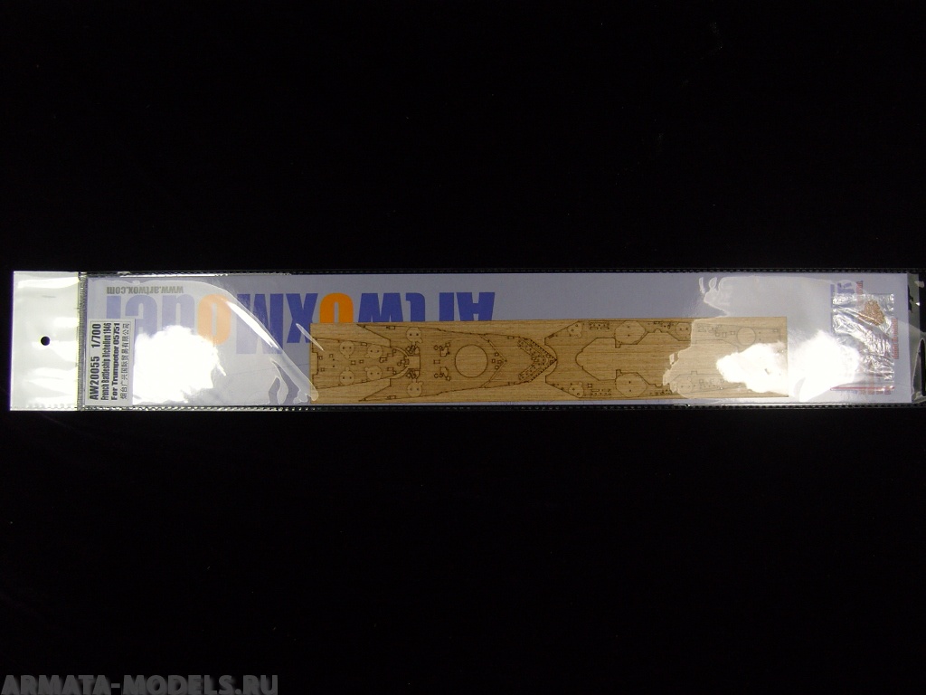 AW20055 Деревянная палуба для French Battleship Richelieu 1946