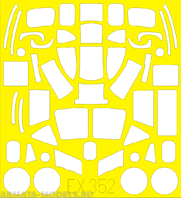 EX352ED  Окрасочная маска PV-1 for Revell kit  1/48
