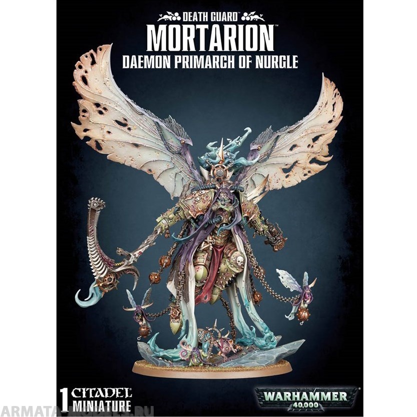 43-49 Набор Гвардия Смерти. Мортарион, Демон-Примарх Нургла (Mortarion, Daemon Primarch of Nurgle) (2021)