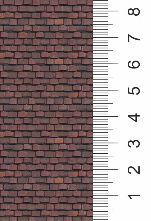 040tkb016 Текстура коричневой черепицы для макетов. Лист А4.