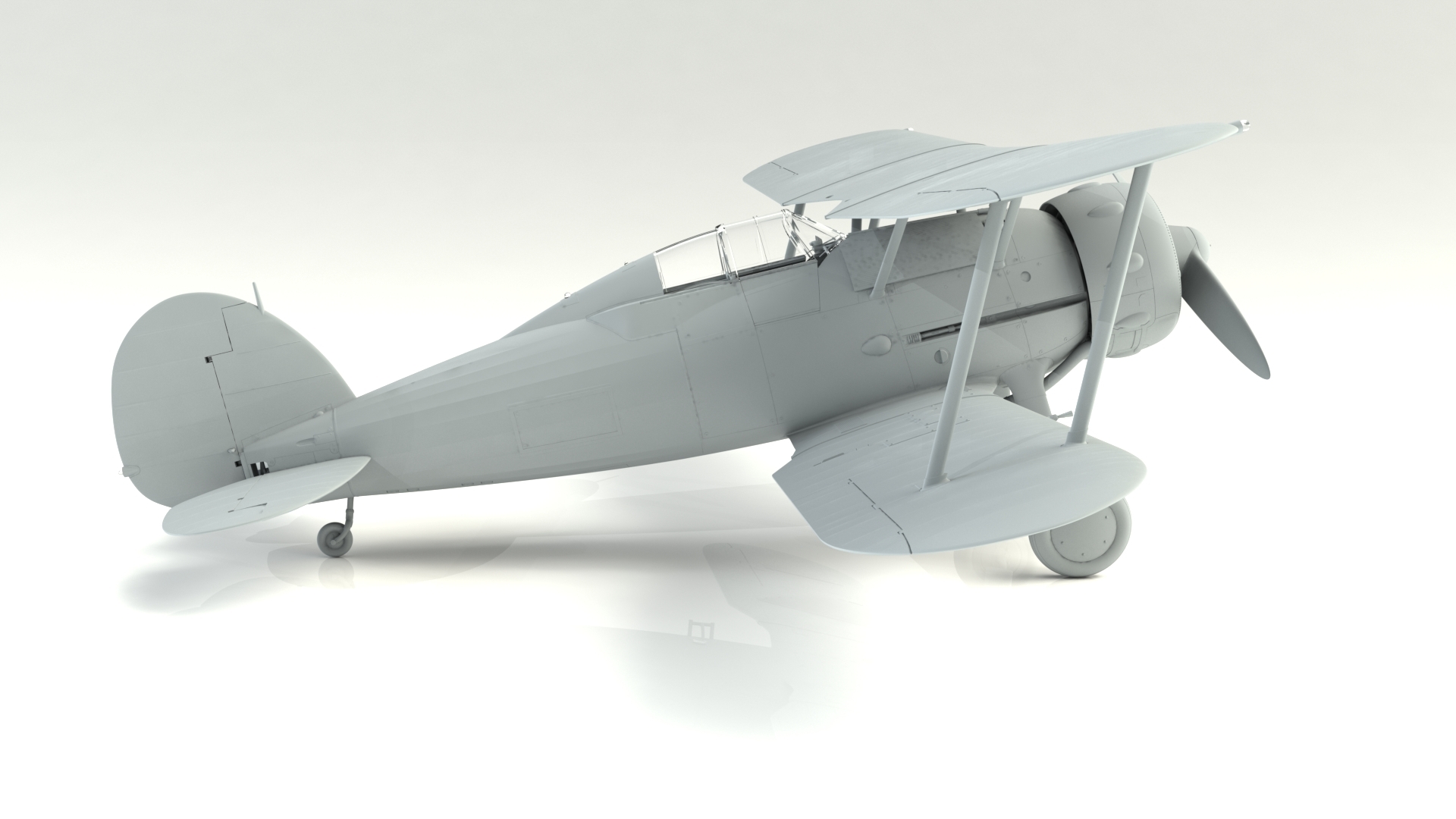 32043 Gloster Gladiator Mk.I с британскими пилотами в тропической униформе ICM