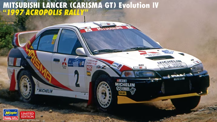 20593-Автомобиль MITSUBISHI LANCER (CARISMA GT) Evolution IV 1997 ACROPOLIS RALLY Hasegawa