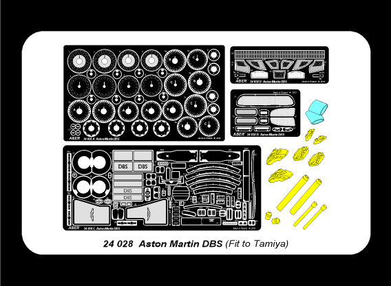 ABR-24-028  Дополнения для  Aston Martin DBS для Tamiya 1/24