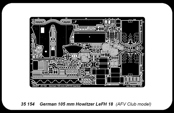 ABR-35 154  Дополнения для  German 105mm HOWITZER LeFH 18 для AFV Club 1/35