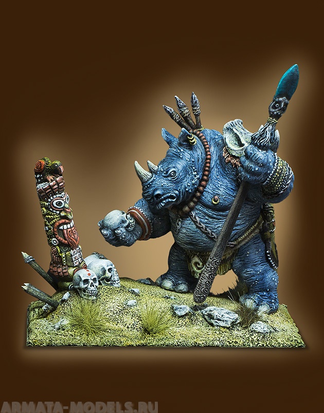 СM-A01 Декоративная фигурка из смолы ;Маори Риноt; (Maori Rhino) ScaleBro