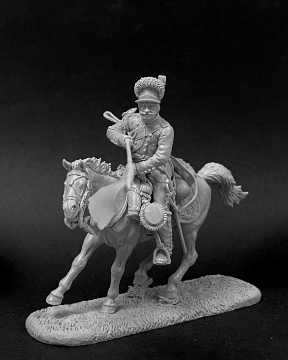 CHM-54240(М). Квартермистр Смоленского драгунского полка, Россия 1790-96 гг. 54 мм. Материал -белый металл. Chronos Miniatures