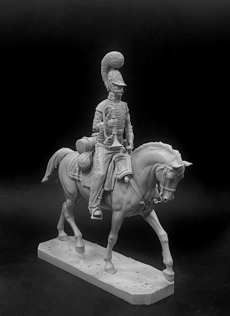 CHM-54294. Трубач Кавалергардского полка, Россия 1804-07 гг. 54 мм. Материал - смола. Chronos Miniatures