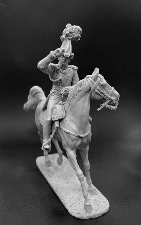 CHM-54262(М). Адъютант Лейб-Гвардии Литовского полка, Россия 1812-14 гг. 54 мм. Материал - белый металл. Chronos Miniatures