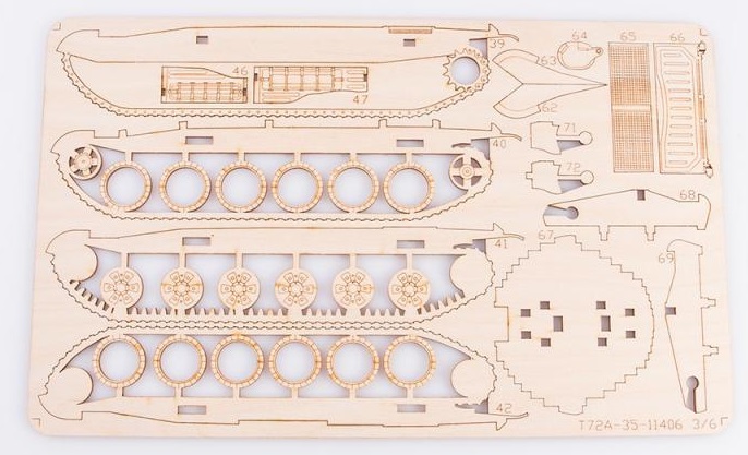 11406BAUMI Сборная модель танка Т-72А Baumi