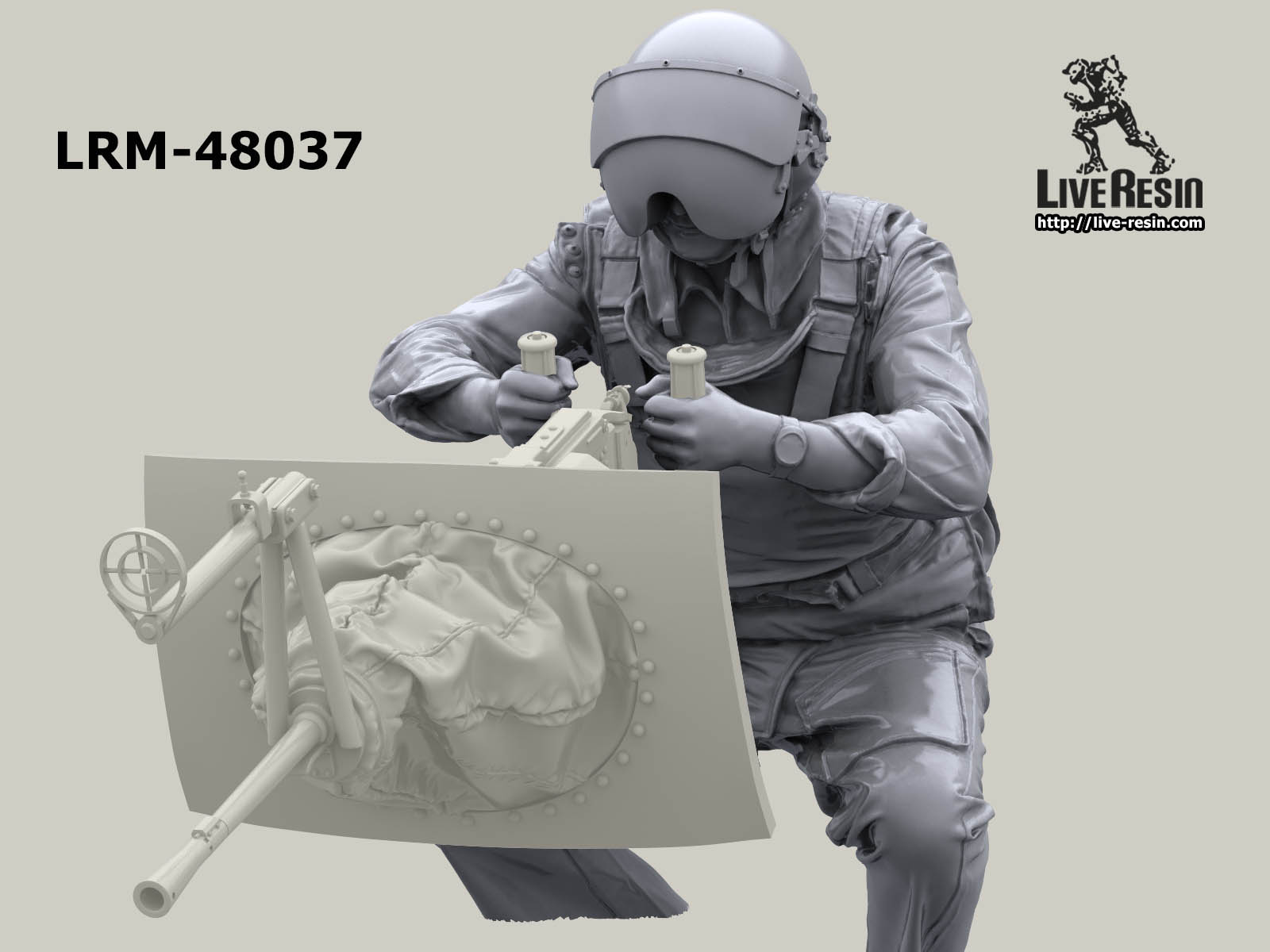 LRM48037 Советский бортмеханик-стрелок вертолета. Война в Афганистане, фигура 6 Live Resin