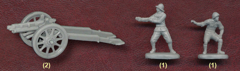 72282ST Фигуры Obice da 75/18 Mod 35 Howitzer & Italian Crew Strelets