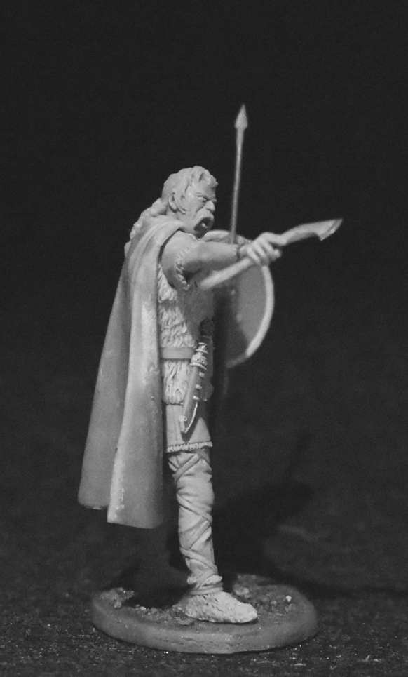 CHM-54278(M). Франкский воин, 5-6 века н.э.54 мм. Материал - белый металл. Chronos Miniatures