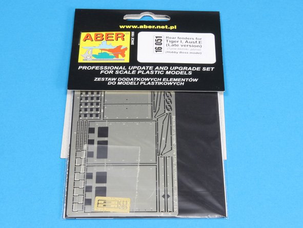 ABR-16-051  Дополнения для  Rear fenders for Tiger I, Ausf.E – (Late version) для Tamiya 1/16