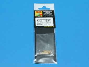 ABR-1:700-L-01  Дополнения для  Set of 8 pcs 380 mm long barrels for ships Richelieu, Jean Bart для  1/700