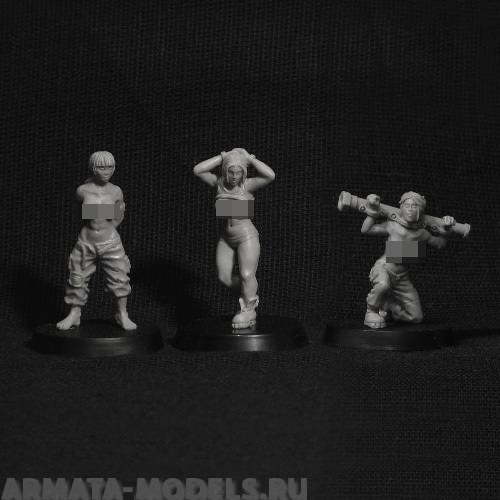 BV-prison Игровая миниатюра  female prisoners of war (3 models) женщины-военнопленные (3 модели) BROTHER VINNI's