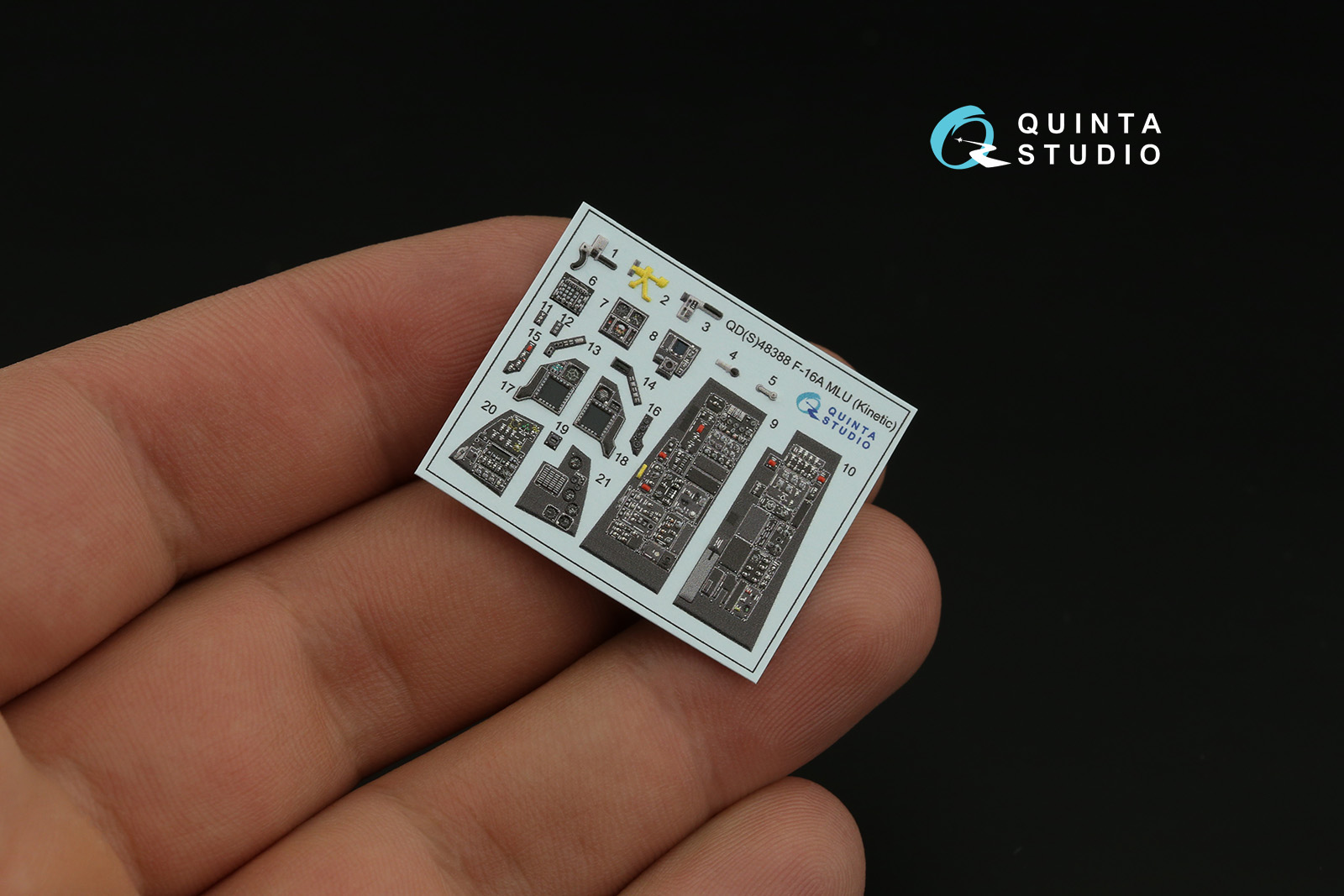 QD48388 3D Декаль интерьера кабины F-16A MLU (Kinetic)