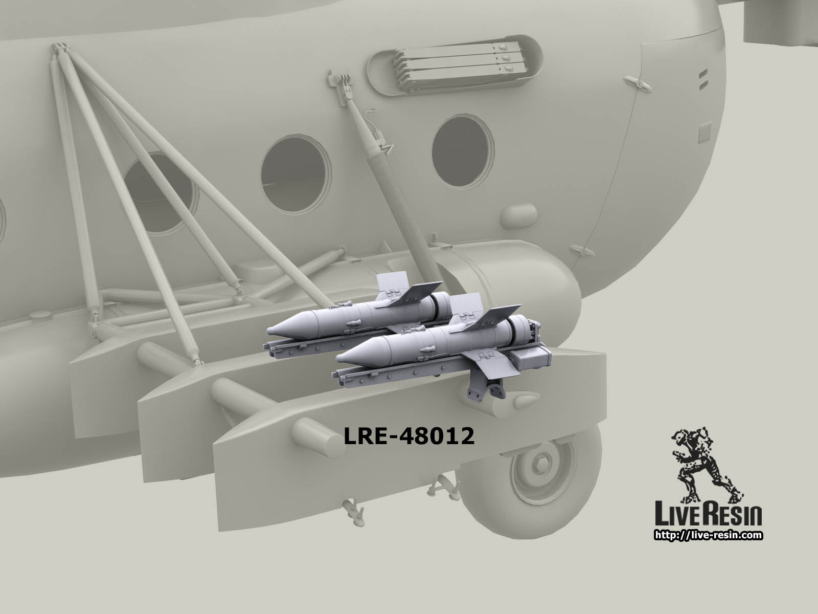 LRE48012 9М14/Малютка - противотанковый ракетный комплекс смонтированный на пилонах вертолета Ми-8