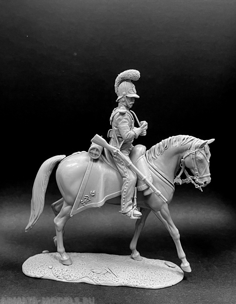 CHM-54315(M). Вюртембергский конный егерь, 1811-12 гг. Материал - белый металл. Chronos Miniatures