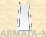 EVG266 Швеллер пластиковый 4,8х1,6 мм, 3 шт/уп.