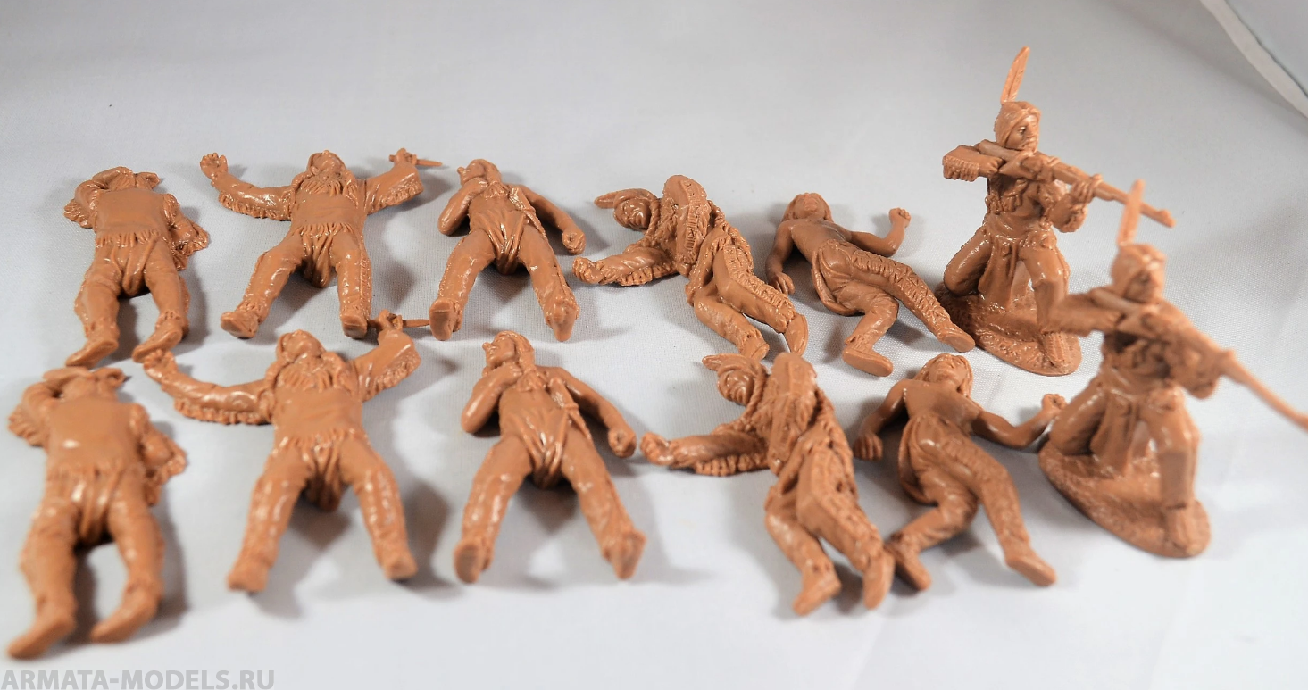 TSSD18 Фигуры Dismounted Indians with Casualties (12 x 1/32 figures) TSSD