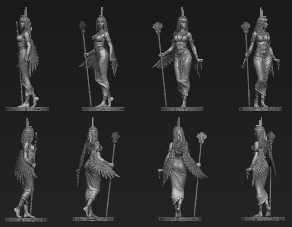 CHM-54133. Египетская богиня Исида. 54 мм. Материал - смола. Chronos Miniatures