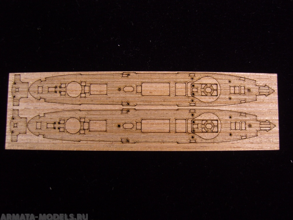 AW20059 Деревянная палуба для Imperial Chinese Navy 'Tsi Yuen'