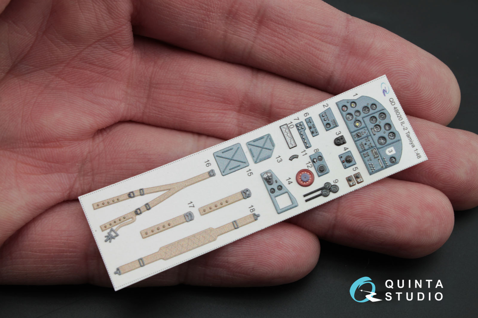 QD48020 1:48 3D Декаль интерьера кабины  Ил-2 (для модели Tamiya)