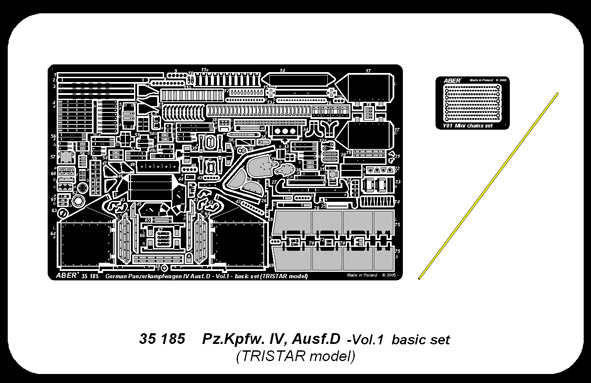 ABR-35 185  Дополнения для  German Medium Tank Pz.Kpfw.IV, Ausf.D-vol.1-basic set для Tristar 1/35
