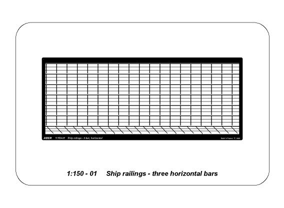 ABR-1:150-–-01  Дополнения для  Railing 3 bar, horizontal для  1/150