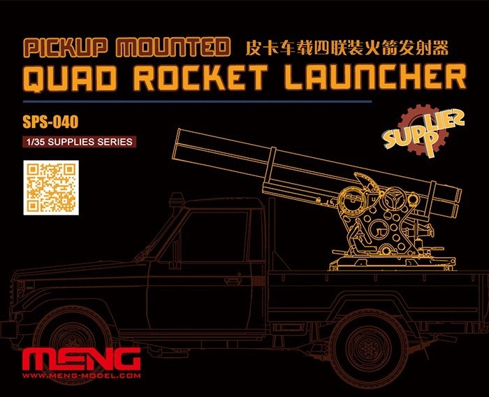 SPS-040  PICKUP MOUNTED QUAD ROCKET LAUNCHER 1/35