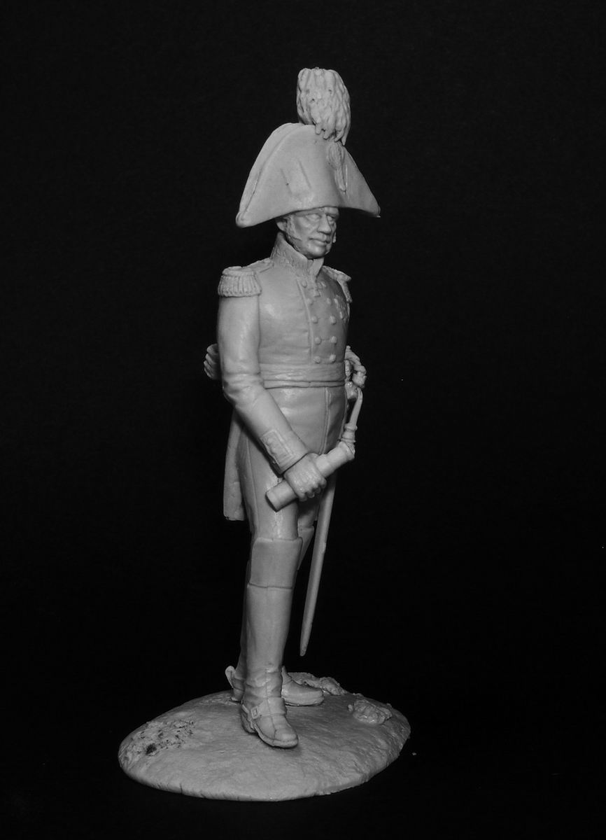 CHM-54044(М). Русский генерал, 1812-14 гг. 54 mm. Материал – белый металл. Chronos Miniatures