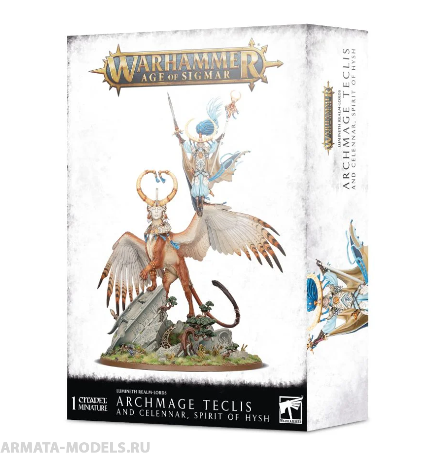 87-53GW Набор Люминеты, Повелители Владений. Архимаг Теклис (Lumineth Realm-lords: Archmage Teclis and Celennar, Spirit of Hysh)