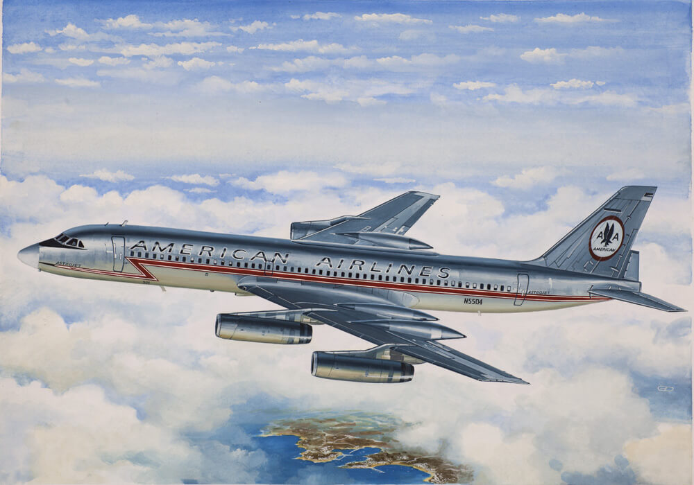 ЕЕ144145_4 Авиалайнер CV990 SPANTAX Восточный экспресс