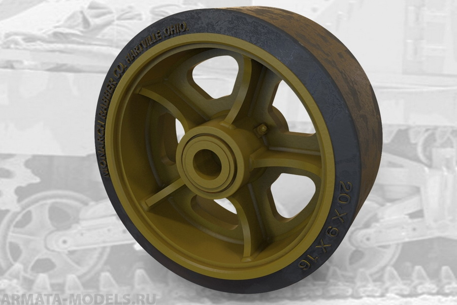 35022FURY Катки для  US tank M3 Lee/M4 Sherman VVSS Open Spoke roadwheels (D38501) set