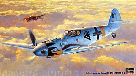 09148 Самолет Messerschmitt BF109G-14 Hasegawa