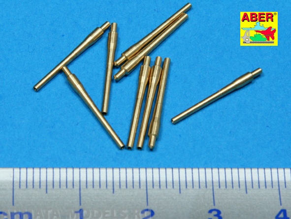 ABR-1:700-L-12  Дополнения для  Set of 9 pcs 406 mm  short barrels for ships: North Carolina, Washington для  1/700