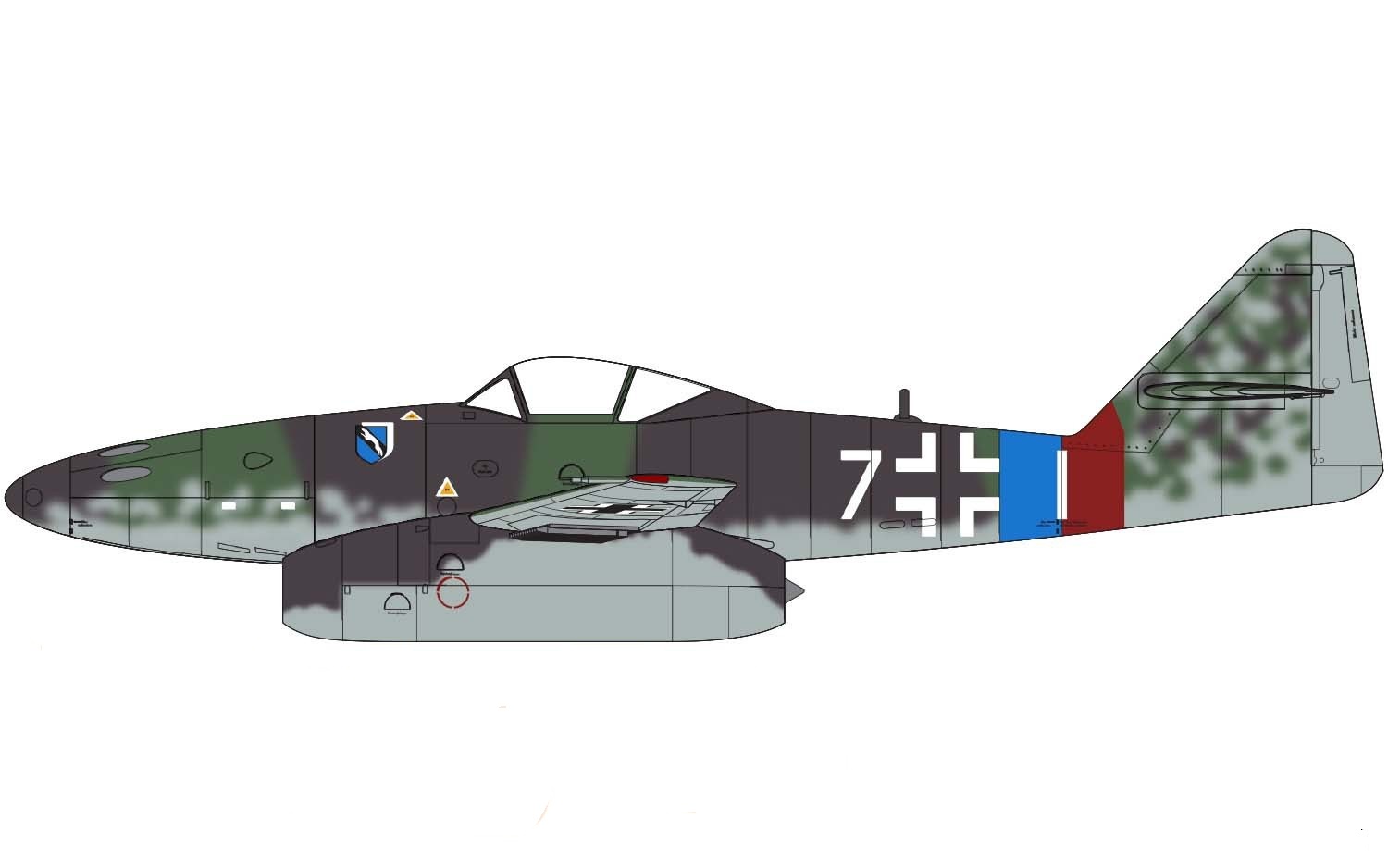 A03090 Сборная модель самолета Messerschmitt ME262A-2A Airfix
