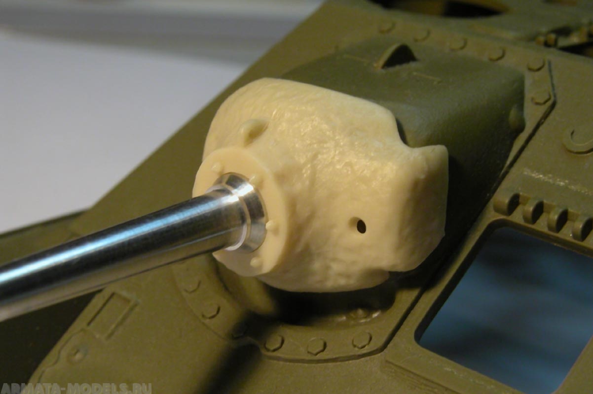 3543-3MP 85 мм ствол Д-5С с бронемаской. Су-85М Dragon #6096. Для конверсии СУ-100 Звезда в СУ-85М