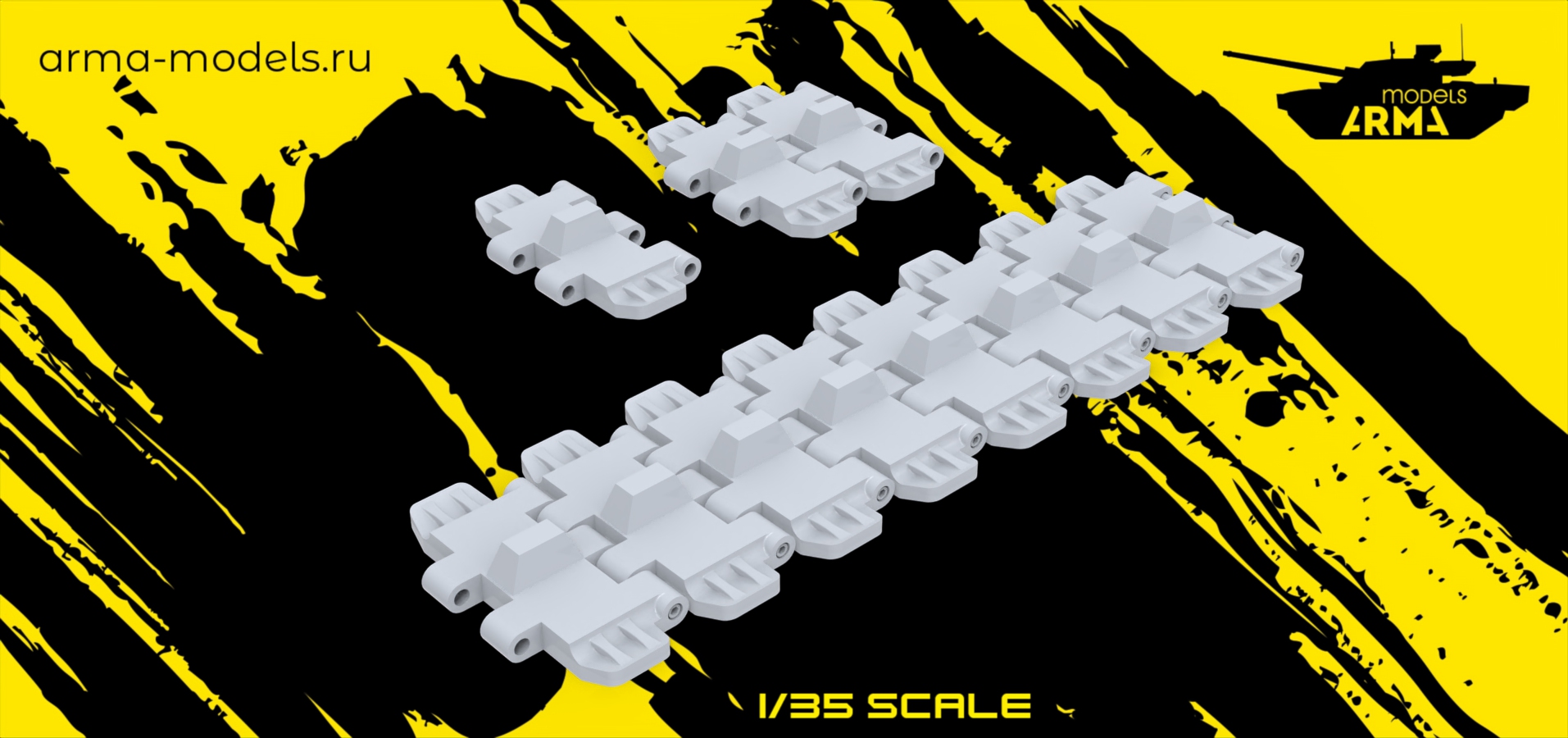 AM35828 Миниатюра Наборные траки для Б-4 Arma Models