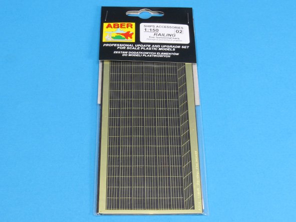 ABR-1:150-–-02  Дополнения для  Ships railing – five horizontal bars для  1/150