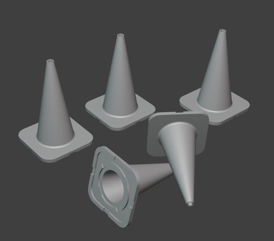 HE-48015 Миниатюра конусы 3д печать (5шт) Hobby Expert