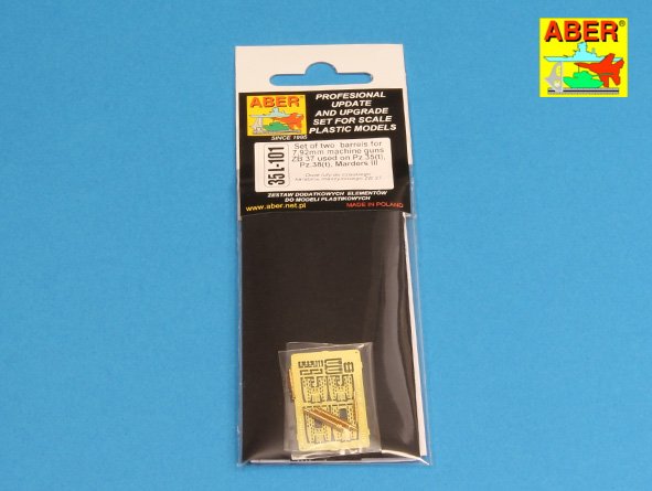 ABR-35-L-101  Дополнения для  Set of 2 barrels for machine guns ZB 37 used on Pz.35/38(t) tanks универсальный набор 1/35