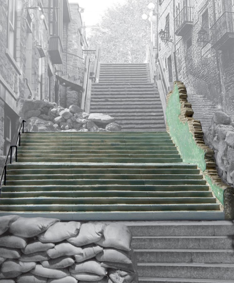 A75017 Сборная модель здания European City Steps Airfix