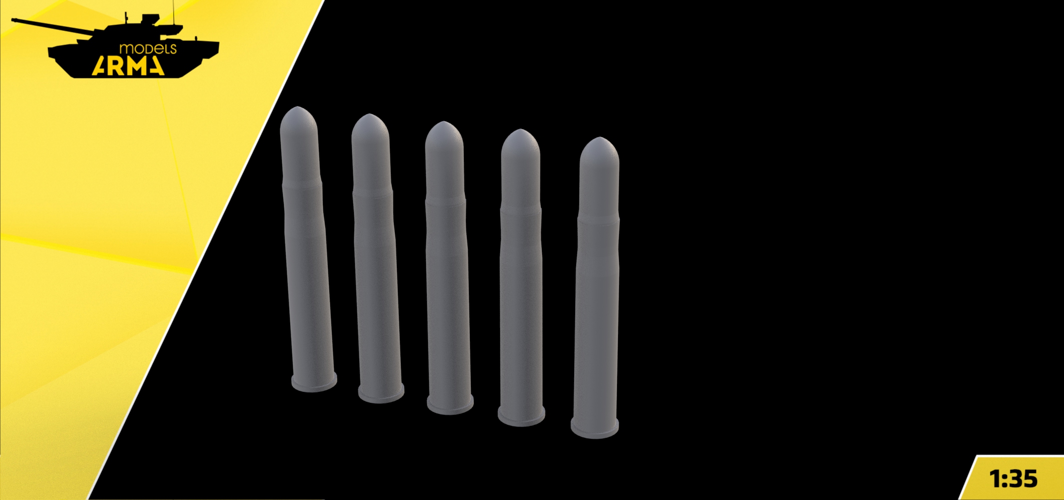 AM35943 Снаряды 37мм для танка ТГ 5шт. Arma Models