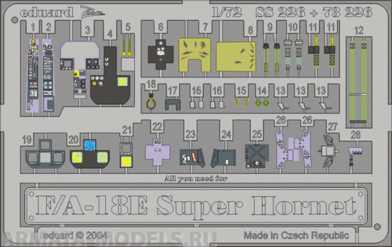SS226 Фототравление F-18E For HASEGAWA   kit