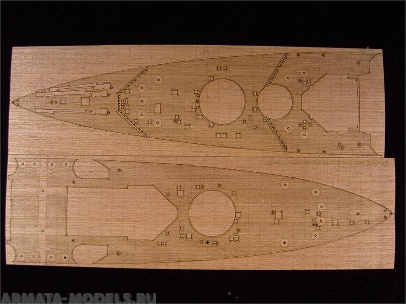 AW50016 Деревянная палуба для 1/400 HMS King George V